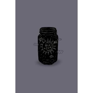 Imagem de Notebook: Moon and Sun in a Jar Full of Star Dust. Set Your Intentions and Deepen Your Gratitude. 120 Lined Pages.