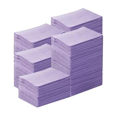 Imagem de JMU Babadores Dentários Roxos, 500 peças de guardanapo descartável de tecido de 3 camadas à prova d'água para babadores de tatuagem, coberturas de mesa de tatuagem, babadores de paciente, capas de bandeja, 33 x 45 cm