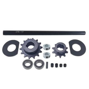 Imagem de VCUJSUC Jackshaft Go Kart Minibike Kit completo de eixo de macaco 3/10.2 cm X 35.6 cm 40/41/420 Corrente