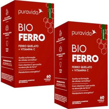 Imagem de Kit 2 Bio Ferro Puravida 60 Cápsulas