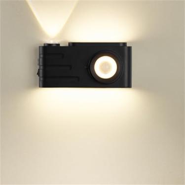Imagem de Luminária de parede LED recarregável operada por bateria, faixa longa, arandela com sensor de movimento, luz de parede interna com interruptor, acrílico, alumínio, quarto, sala de estar, esc