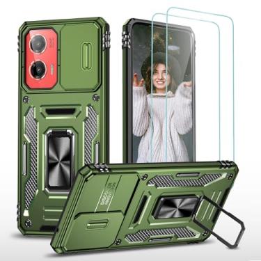 Imagem de Jeylly Capa compatível com Motorola G Stylus 5G 2024 com capa deslizante para câmera e suporte de anel magnético, proteção de nível militar à prova de choque fina para Moto G Stylus 5G (2024),