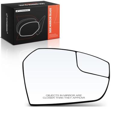 Imagem de A-Premium Vidro espelhado não aquecido do lado direito do passageiro com placa de suporte - compatível com Ford Escape 2017 2018 2019 - Espelho convexo de vista lateral externa com vidro Spotter