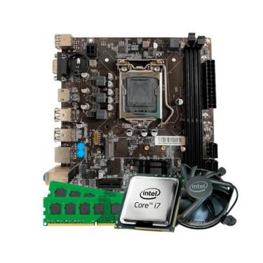 Imagem de Kit Processador i7 3770 + Placa Mãe H61 DDR3 HDMI VGA USB + Memoria 16