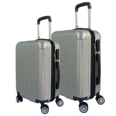 Imagem de Conjunto Mala de Viagem Bordo e Média Eagle Em Abs C/ Rodinhas 360º As