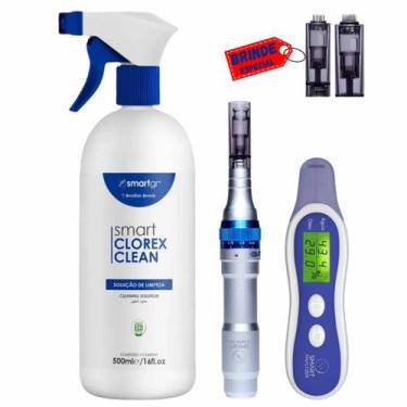 Imagem de Kit Smart Derma Pen + Clorex Clean + Analyzer Smart Gr