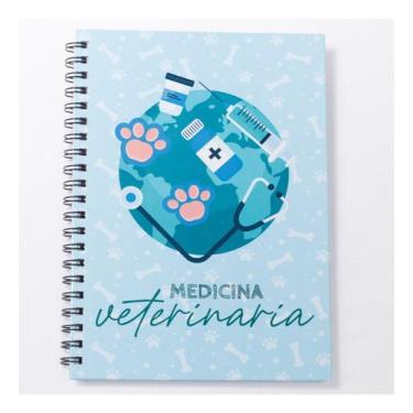 Imagem de Caderno Universitário 100fls Veterinária Profissões - Serv Color, Vete