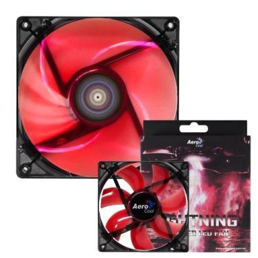 Imagem de Cooler Fan Aerocool Para Gabinete Gamer Iluminação Led Vermelho  Trans