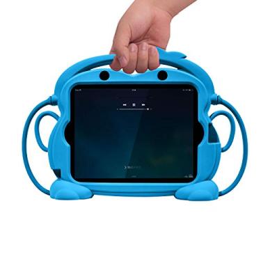 Imagem de CHIN FAI Capa infantil para iPad 2/3/4, capa protetora de silicone à prova de crianças, capa com suporte para Apple iPad 2ª 3ª 4ª geração (azul)