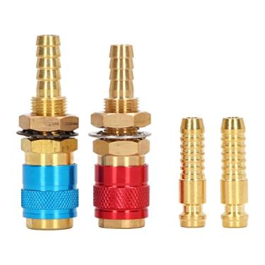 Imagem de Adaptador de Gás Resfriado a água do Conector Rápido de Latão para Tocha de Soldagem PTA DB Mig Tig, Feita de Latão, Fácil de Transportar e Instalar, Sem Danos Ao Corpo Humano,