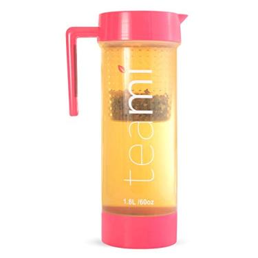 Imagem de Teami Jarra de chá com tampa – jarra de infusor – perfeita para chás, sucos, limonada, frutas ou sangria – 1,7 g (rosa)