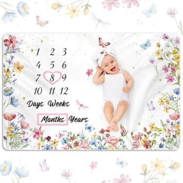 Imagem de Cobertor Infantil Nuanchu Wildflower - Manta de Bebê 100x150cm