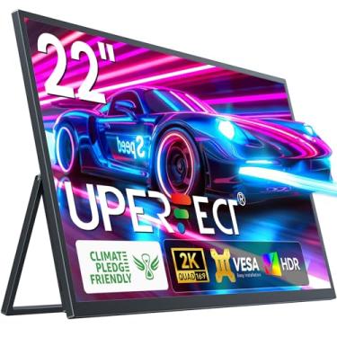 Imagem de Monitor Portátil UPERFECT, 22 Polegadas, 2K QHD, IPS HDR, Suporte Ajustável 180°, USB-C HDMI, FreeSync