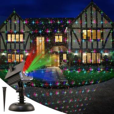 Imagem de HeKation Luzes De Projetor A Laser De Natal Para Exteriores, Luz De Projetor A Laser De Natal Com 6 Temas, Controle Remoto, Controle De Velocidade, Temporizador E Vários Modos Para Decoração De Nata