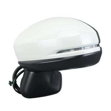 Imagem de Espelho lateral compatível com HONDA FIT JAZZ 2015 2016 2017-2019 MK4 gf gk Lâmpada de asa de porta de carro Conjunto de lente de espelho retrovisor dobrável manual(7PINS left)