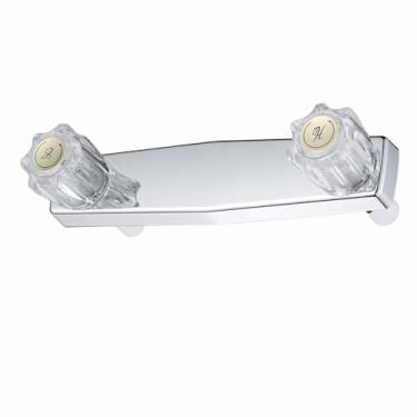 Imagem de BANOSE Desviador de chuveiro Mobile Home com duas manípulas, não metálico, válvula de chuveiro de 20 cm, torneira de chuveiro RV. Acabamento cromado