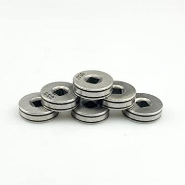 Imagem de Máquina de solda de tocha de soldagem 1 kg Rolo de alimentação de fio V U K ranhura serrilhada 0,6 mm 0,8 mm 1,0 mm de cabo de fluxo de alumínio de aço SSJ-16 cabeça de tocha (ranhura V 0,6-0,8)