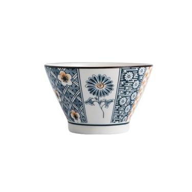 Imagem de Utensílios de mesa de cerâmica de estilo japonês de cerâmica, tigela de sopa criativa e personalizada de chapéu de arroz - tigela de chapéu de 12,7 cm - Autumn Moon Daisy