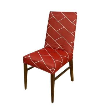 Imagem de Kit 6 Capas Cadeiras De Jantar Spandex Importado Elástico- Várias Estampas (Toscana)