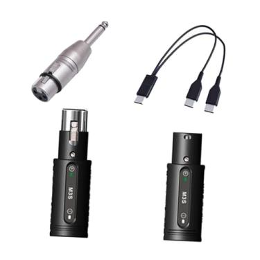 Imagem de Colaxi Receptor de transmissor de microfone XLR Adaptador de transmissor de microfone sem fio para KTV Home Theatre