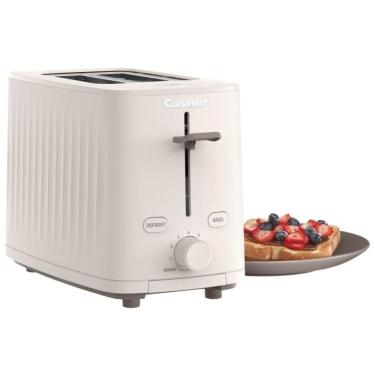 Imagem de Torradeira 2 Fatias com Bandeja de Migalhas, 7 Níveis de Tostagem, Configurações de Bagel e Descongelamento, 110V 900W, CUISINART, Branca