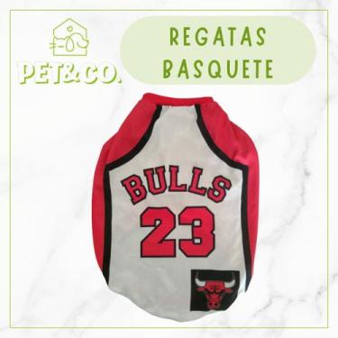 Imagem de Roupa para Cachorro Regata Basquete Lakers Bulls Celtics Tamanho P M G