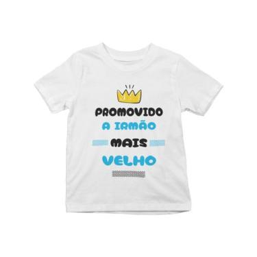 Imagem de Camiseta Infantil Promovido a Irmão Mais Velho Branca - Del France, 04