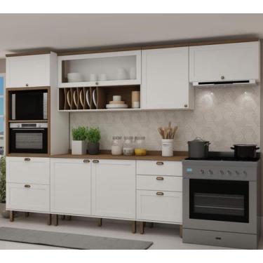Imagem de Armário de Cozinha Modulada Completa Reta 8 peças 3,30m 06 Iluminata G