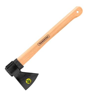 Imagem de Machado Soldado com Cabeça Redonda Tamanho 2 em Aço com Cabo de Madeira 50 cm