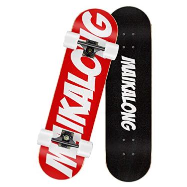 Imagem de Skates para iniciantes, deck de 6 camadas de bordo, caminhões de alumínio, rodas antiderrapantes e resistentes ao desgaste, rolamentos de precisão, skate completo