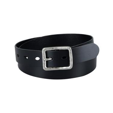 Imagem de Levi's Cinto casual feminino com fivela central martelada, Preto, P