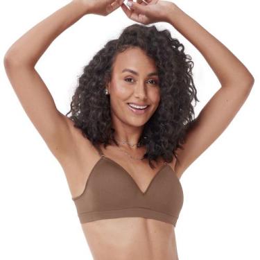 Imagem de Sutiã Comfort Bojo Sem Costura Sem Aro Zee Rucci, Avelã, 46