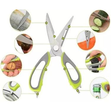 Imagem de Tesoura de Cozinha 24cm Kitchen Multifunção Inox BM-A105 - HOME CHEF