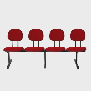 Imagem de Cadeira Longarina 4 Lugares Estofada Ecoflex