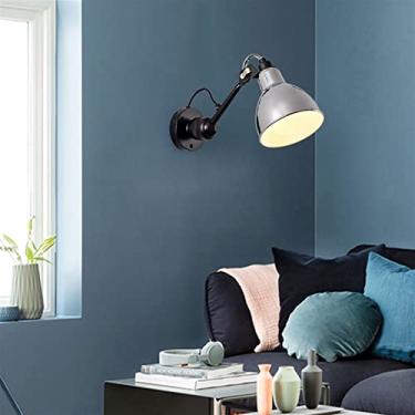 Imagem de HOSETEON Luminária de parede europeia - Personalidade Po Modernoom Luzes de Parede Retro Indurial Vento Corredor Lâmpada Cabeceira Apartamento - E27 Arandela de LED com Parafuso Swing