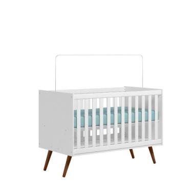 Imagem de Berço Mini Cama Americano 2 Em 1 Quarto Infantil Bebê Pés Retrô Q Enca