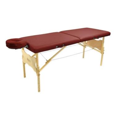 Imagem de Maca Profissional Portátil Antares Legno – 65 cm de largura, Altura Regulável, Capacidade para Até 300kg (Bordo)