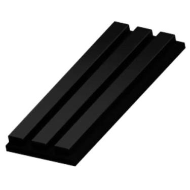 Imagem de Amostra Painel Ripado Acústico 32x12cm - Ikara, Preto