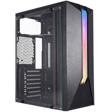 Imagem de Gabinete Gamer K-mex Cg-04ah Bifrost Vii Lateral Vidro Atx Preto