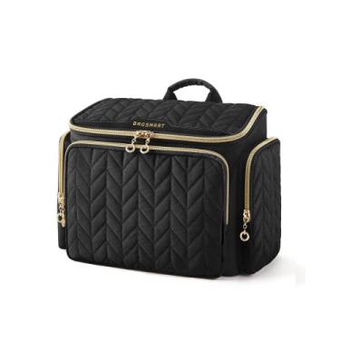 Imagem de Bolsa de higiene pessoal BAGSMART Travel Large Wide-open com alça pret