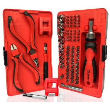 Imagem de Jogo Bits Ponteira Fenda E Philips 78 Peças Chave Catraca - ToolsWorld