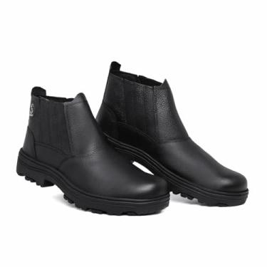 Imagem de Botina Masculina Bota Coturno De Segurança Trabalho em Couro Epi Com C.a Original (Preto, BR, Adulto, Numérico, 41)