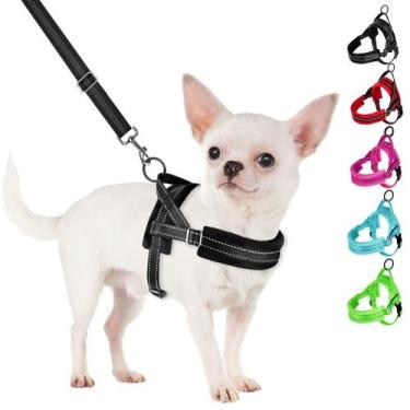 Imagem de Conjunto de arnês e coleira para cães SlowTon No Pull para cães pequen
