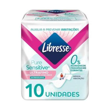 Imagem de Absorvente Libresse Pure Sensitive Ultrafino Extra Suave com Abas 10 u