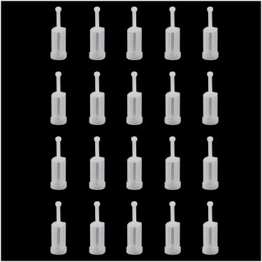 Imagem de DGZZI 20 peças de filtros de pistola de pulverização de tinta de proteção ambiental 36,28 mm de comprimento, pulverizador de alimentação por gravidade, malha fina de nylon