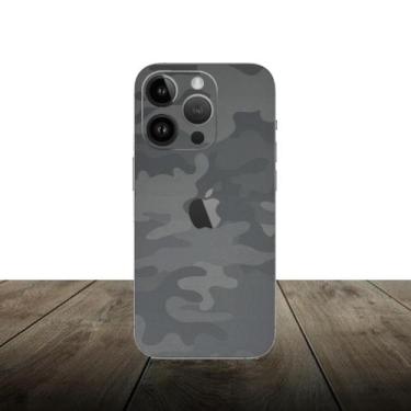 Imagem de Skin Traseira CAMUFLADO PRETO para Smartphone Apple - Rock Space