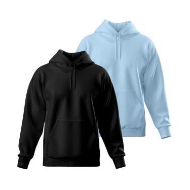 Imagem de Kit 2 Blusas De Moletom Pelúciado Fechado Com Capuz-Masculino