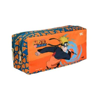 Imagem de Estojo Duplo Escolar Do Naruto Fechamento Em Ziper Marca DAC Excelente