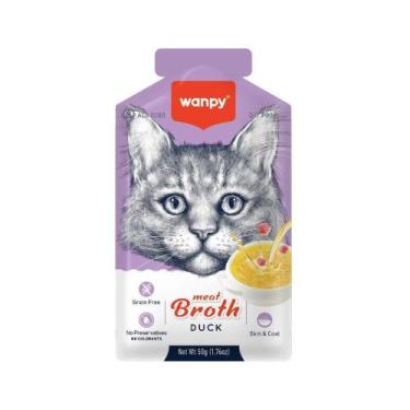 Imagem de Petisco para gato Wanpy caldo sabor pato 50g