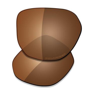 Imagem de SAUCER Lentes de reposição premium para óculos de sol Oakley Latch Beta OO9436 de alta definição - marrom âmbar polarizado
